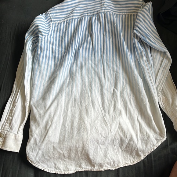 Mossimo Supply Co. blue ombré Boyfriend fit button up - Picture 3 of 6